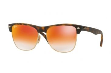 Image of Ray-Ban RB4175 Sunglasses 60924W-57 - Matte Havana Frame, Mirror Gradient Red Lenses