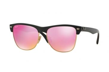 Image of Ray-Ban RB4175 Sunglasses 877/4T-57 - Demi Shiny Black Frame, Green Mirror Fuxia Lenses