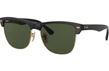 Image of Ray-Ban RB4175 Sunglasses 877-5716 - Demi Shiny Black Arista Frame, Crystal Green Lenses