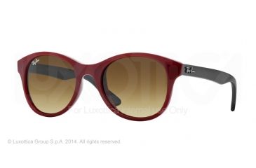 Image of Ray-Ban RB4203 Sunglasses 604485-51 - Red Frame, Brown Gradient Dark Brown Lenses