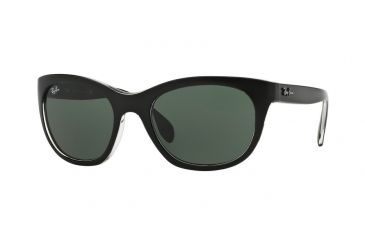Image of Ray-Ban RB4216 Single Vision Prescription Sunglasses RB4216-605271-56 - Lens Diameter 56 mm, Frame Color Top Matte Black On Trasp