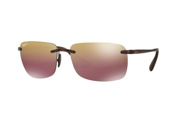 Image of Ray-Ban RB4255 Sunglasses 604/6B-60 - Shiny Brown Frame, Brown Mirror Gold Lenses