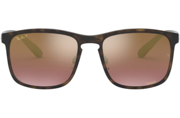 Image of Ray-Ban RB4264 Sunglasses - Men's, Matte Havana Frame, Brown Polar Mirror Gold Lenses, 894/6B-58