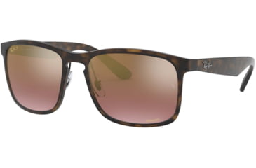 Image of Ray-Ban RB4264 Sunglasses - Men's, Matte Havana Frame, Brown Polar Mirror Gold Lenses, 894/6B-58