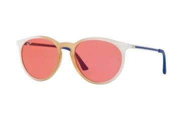 Image of Ray-Ban RB4274 Single Vision Prescription Sunglasses, 53mm, Grad White/rubber Lt Pink Tr, RB4274-6367C8-53-SV