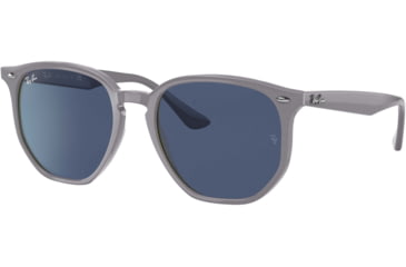 Image of Ray-Ban RB4306 Sunglasses, Dark Blue Lenses, Gray, 54, RB4306-657780-54