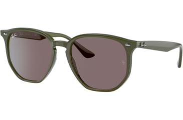 Image of Ray-Ban RB4306 Sunglasses, Violet Lenses, Military Green, 54, RB4306-65757N-54
