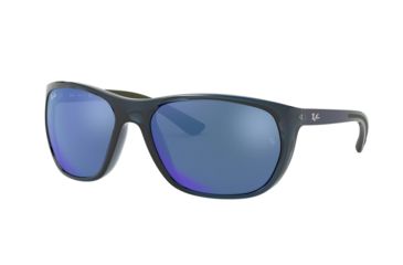 Image of Ray-Ban RB4307 Progressive Prescription Sunglasses, 61mm, Transparent Blue/Blue, RB4307-643855-61-PRO
