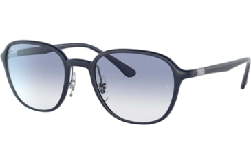 Image of Ray-Ban RB4341 Sunglasses, Clear Gradient Light Blue Lenses, Sanding Dark Blue, 51, RB4341-633119-51