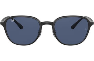 Image of Ray-Ban RB4341 Sunglasses, Dark Blue Lenses, Sanding Black, 51, RB4341-601S80-51