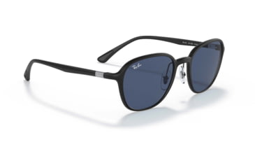 Image of Ray-Ban RB4341 Sunglasses, Dark Blue Lenses, Sanding Black, 51, RB4341-601S80-51