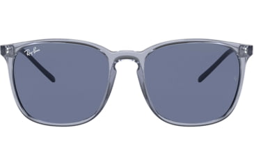 Image of Ray-Ban RB4387 Sunglasses 639980-56 - Trasparent Blue Frame, Blue Lenses
