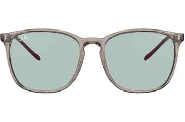 Image of Ray-Ban RB4387 Sunglasses, Evolve Photo Green to Blue Lenses, Transparent Grey, 56, RB4387-6572Q5-56