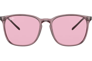 Image of Ray-Ban RB4387 Sunglasses, Evolve Photo Pink to Blue Lenses, Transparent Violet, 56, RB4387-6574Q3-56