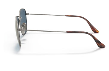 Image of Ray-Ban RB8148 Hexagonal Sunglasses, Demigloss Gunmetal Frame, Blue Mirror Gold Lens, Polarized, 51, RB8148-9208T0-51