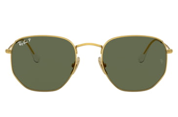 Image of Ray-Ban RB8148 Hexagonal Sunglasses, Legend Gold, Green Lens, Polarized, 51, RB8148-921658-51