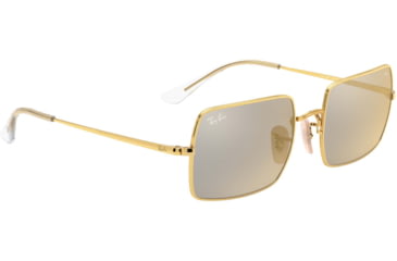 Image of Ray-Ban Rectangle 1969 Sunglasses 001/B3-54 - , Photo dark grey mirror gold Lenses