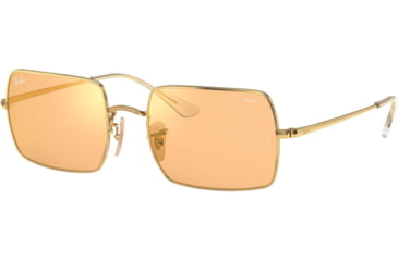 Image of Ray-Ban Rectangle RB1969 Sunglasses, Arista, Photo Orange Mirror Gold, 54, RB1969-001-B4-54