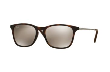 Image of Ray-Ban RJ9061S Sunglasses 70065A-49 - Rubber Havana Frame, Light Brown Mirror Gold Lenses