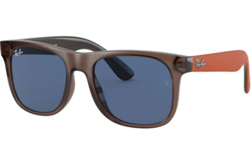 Image of Ray-Ban RJ9069S Sunglasses, Transparent Brown, Dark Blue, 48, RJ9069S-707180-48