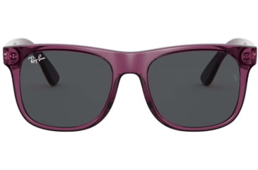 Image of Ray-Ban RJ9069S Sunglasses, Transparent Violet, Dark Grey, 48, RJ9069S-706987-48