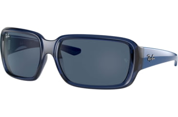 Image of Ray-Ban RJ9072S Sunglasses - Kids, Transparent Blue, Dark Blue, 51, RJ9072S-707680-51