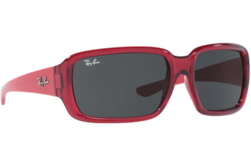 Image of Ray-Ban RJ9072S Sunglasses - Kids, Transparent Red, Dark Grey, 51, RJ9072S-707787-51