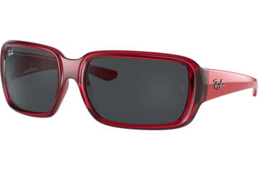 Image of Ray-Ban RJ9072S Sunglasses - Kids, Transparent Red, Dark Grey, 51, RJ9072S-707787-51