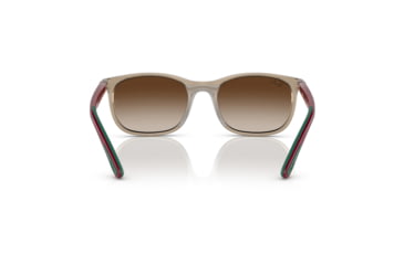 Image of Ray-Ban RJ9076S Sunglasses - Kids, Transp Brown On Rubber Green Frame, Brown Gradient Lens, 49, RJ9076S-712313-49