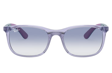 Image of Ray-Ban RJ9076S Sunglasses - Kids, Transp Violet On Rubber Violet Frame, Clear Gradient Light Blue Lens, 49, RJ9076S-712619-49