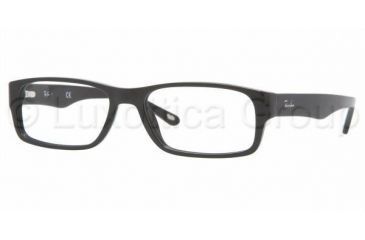 Image of Ray-Ban RX 5203 Eyeglasses Styles - Shiny Black Frame w/Non-Rx 53 mm Diameter Lenses, 2000-5316