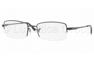 Image of Ray-Ban RX 6178 Eyeglasses Styles - Shiny Black Frame w/Non-Rx 51 mm Diameter Lenses, 2509-5119