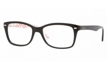 Image of Ray-Ban RX5228 SV Prescription Eyeglasses - Top Black On Texture White Frame / 53 mm Prescription Lenses, 5014-5317
