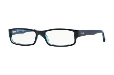 Image of Ray-Ban RX5246 Prescription Eyeglasses 5092-52 - Black/grey/turquoise Frame
