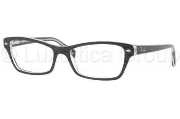 Image of Ray-Ban RX5256 Eyeglass Frames 2034-5216 - Top Black On Transparent Frame