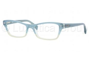 Image of Ray-Ban RX5256 Eyeglass Frames 5109-5216 - Top Azure / Green Frame, Demo Lens Lenses