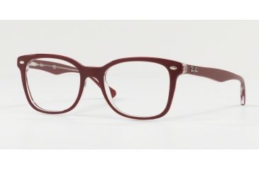 Image of Ray-Ban RX5285 Eyeglass Frames 5738-53 - Top Bordeaux On Trasparent Frame