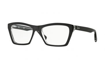 Image of Ray-Ban RX5316 Progressive Prescription Eyeglasses 2034-53 - Top Black On Transparent Frame