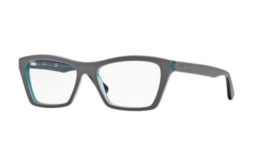 Image of Ray-Ban RX5316 Progressive Prescription Eyeglasses 5389-51 - Top Matte Grey On Trasp Oil Frame
