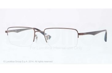Image of Ray-Ban RX6274 Single Vision Prescription Eyeglasses 2511-51 - Brown Frame