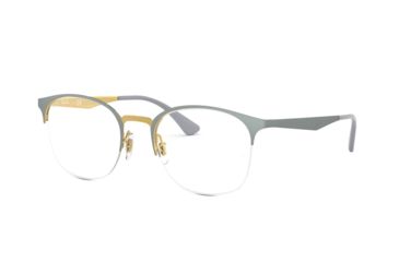 Image of Ray-Ban RX6422 Eyeglass Frames 3039-51 - Top Matte Grey On Shiny Gold