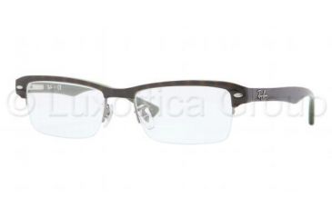 Image of Ray-Ban RX7014 Bifocal Prescription Eyeglasses 2489-5218 - Top Havana On Green Frame