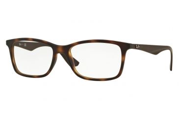 Image of Ray-Ban RX7047 Bifocal Prescription Eyeglasses 5573-56 - Matte Havana Frame