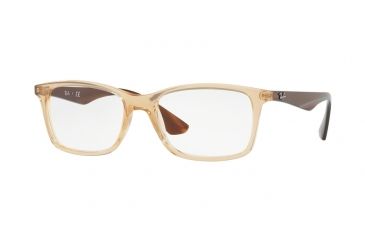 Image of Ray-Ban RX7047 Bifocal Prescription Eyeglasses 5770-56 - Trasparent Beige Frame