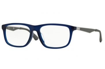 Image of Ray-Ban RX7055F Progressive Prescription Eyeglasses 5538-56 - Blue Frame