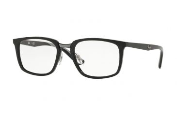 Image of Ray-Ban RX7148 Progressive Prescription Eyeglasses, 52mm, Shiny Black, RX7148-2000-52-PRO