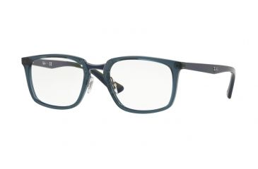 Image of Ray-Ban RX7148 Progressive Prescription Eyeglasses 5796-52 - Trasparent Dark Blue Frame