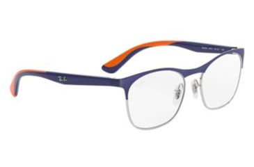 Image of Ray-Ban RY1054 Progressive Prescription Eyeglasses, 47mm, Silver On Top Matte Blue, RY1054-4073-47-PRO