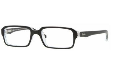 Image of Ray-Ban RY1520 Progressive Eyeglasses - Top Black On Transparent Frame / 45 mm Prescription Lenses, 3529-4515