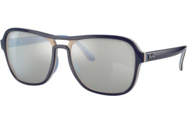 Image of Ray-Ban State Side RB4356 Sunglasses, Blu Creamy Light Blu, 58, RB4356-6546W3-58